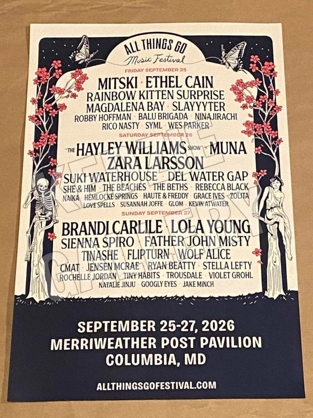 All Things Go DC Music Festival 2026 Merriweather Post Columbia MD Promo Poster